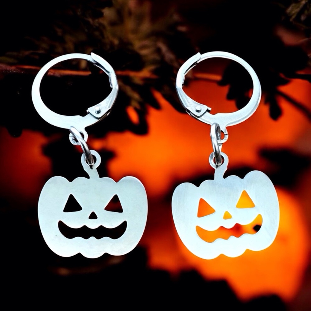 🆕 Pumpkin Dangle Earrings Stainless Steel